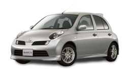 2D коврики EVA в салон и багажник  на Nissan March K12, правый руль (2002-2010)
